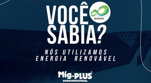 Mig-PLUS utiliza energia totalmente renovável